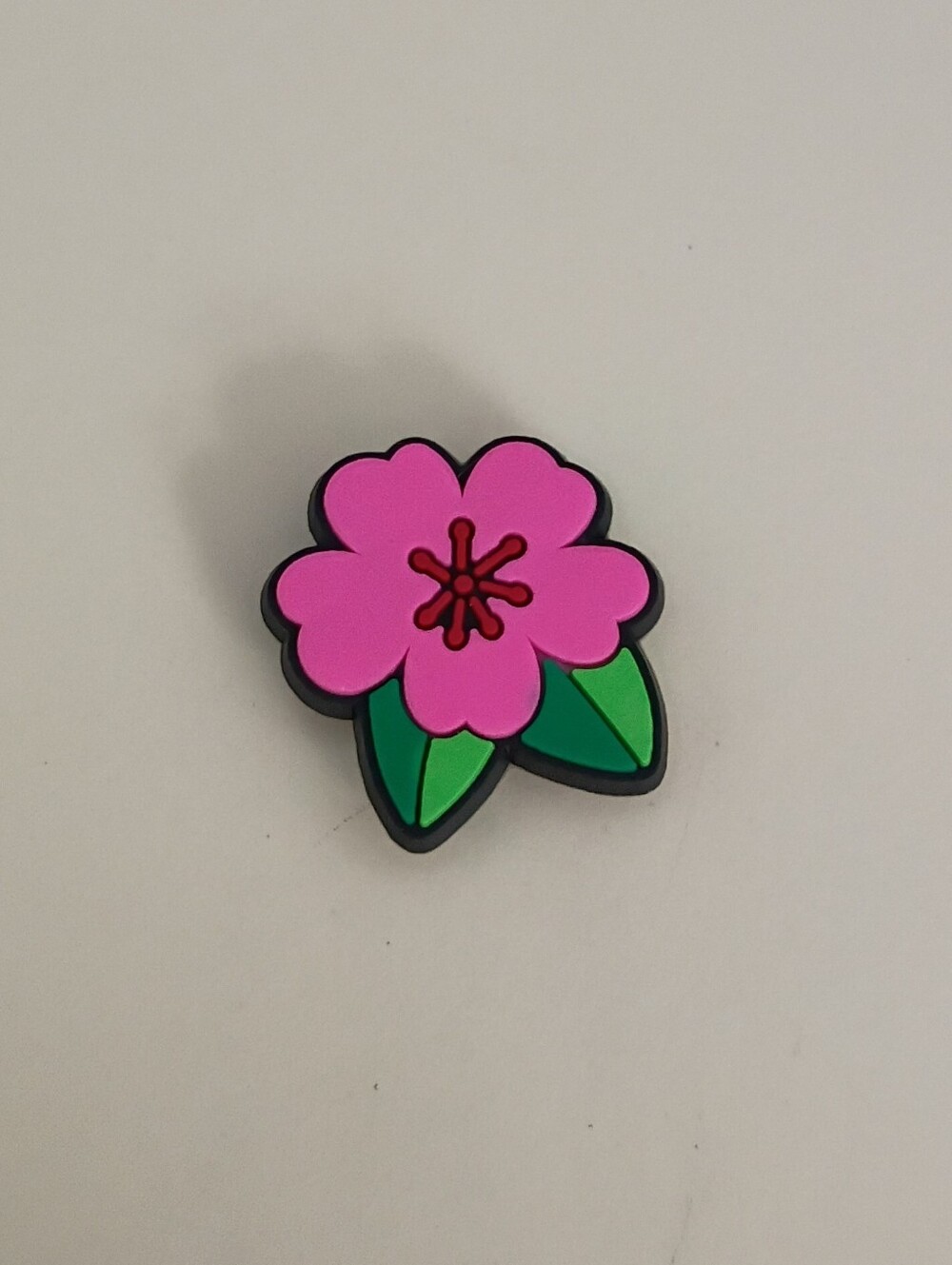 10 for $10 Jibbitz Croc Charm - Flowers 5 Pink Petals Red Pistol 2 Green Leaves